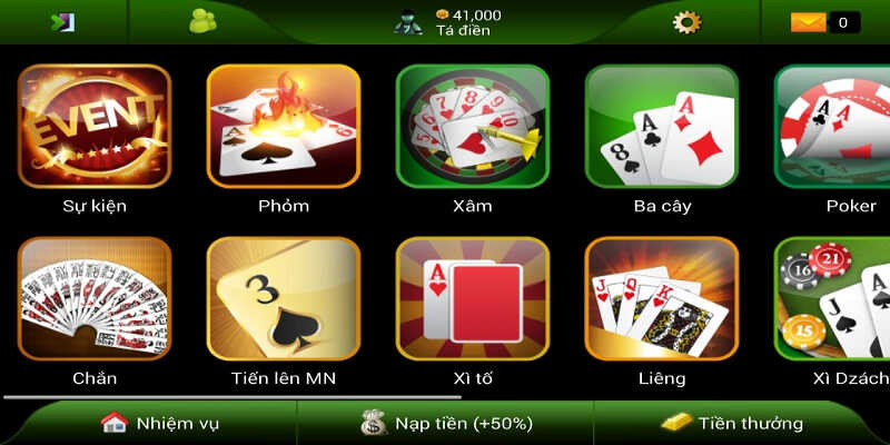 Game bài online đa dạng, mượt mà, uy tín